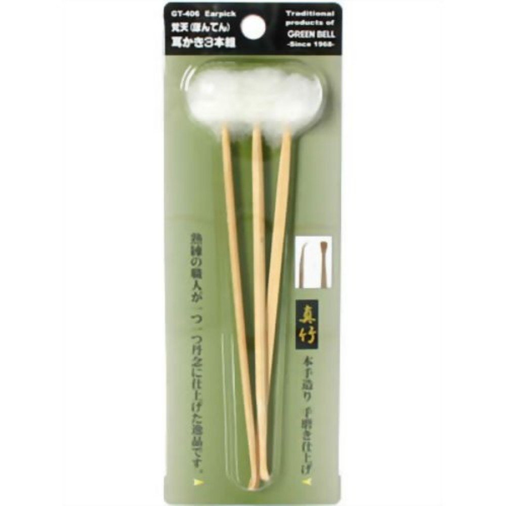 Mimikaki Green Bell de Takumi no Waza, para limpieza suave del canal auditivo.