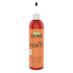 Aceite African Healing Oyl de Taliah Waajid en bote para cabello y piel, hidratación suave.