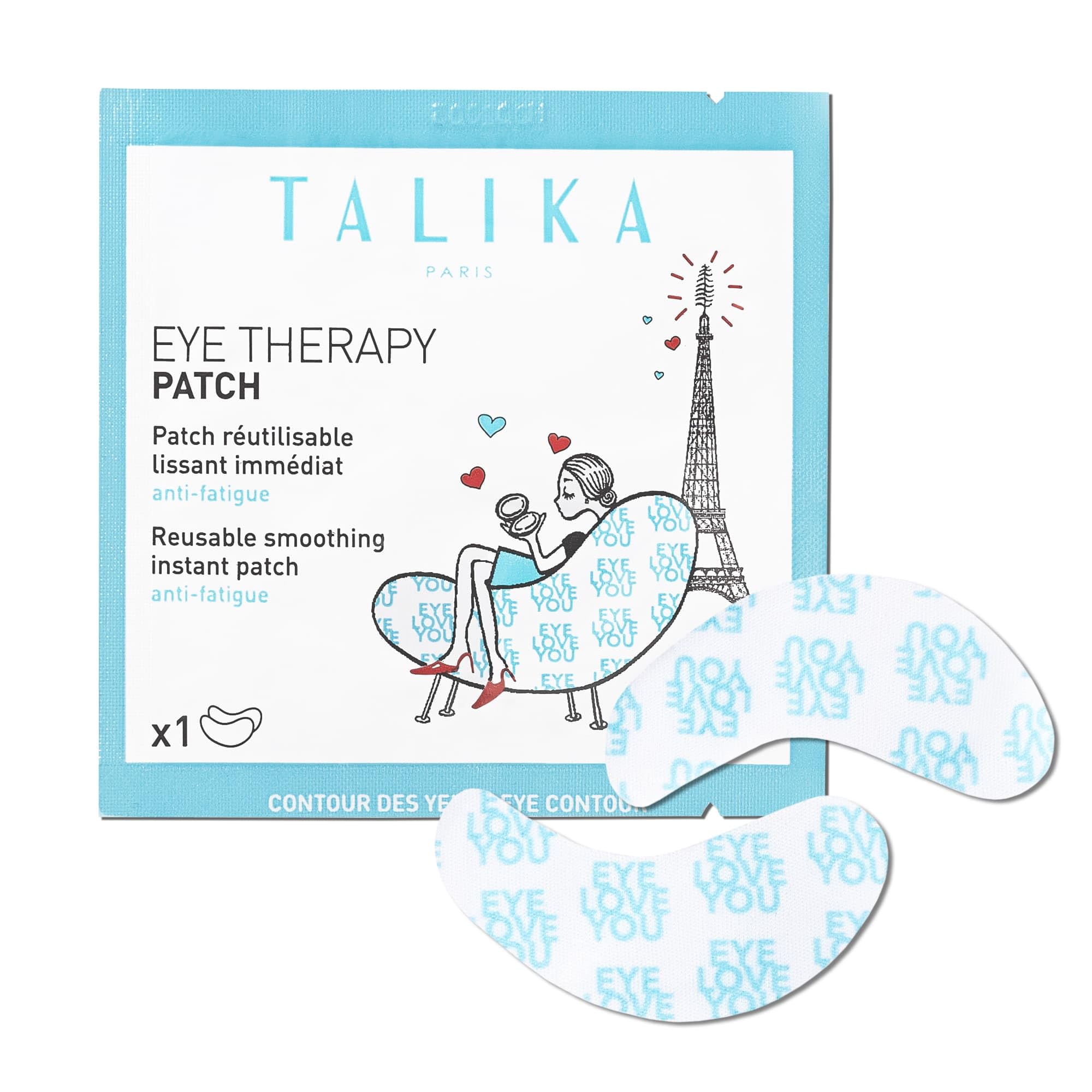 Talika Eye Therapy Patch close-up showing wrinkle smoothing for refreshed eyes
