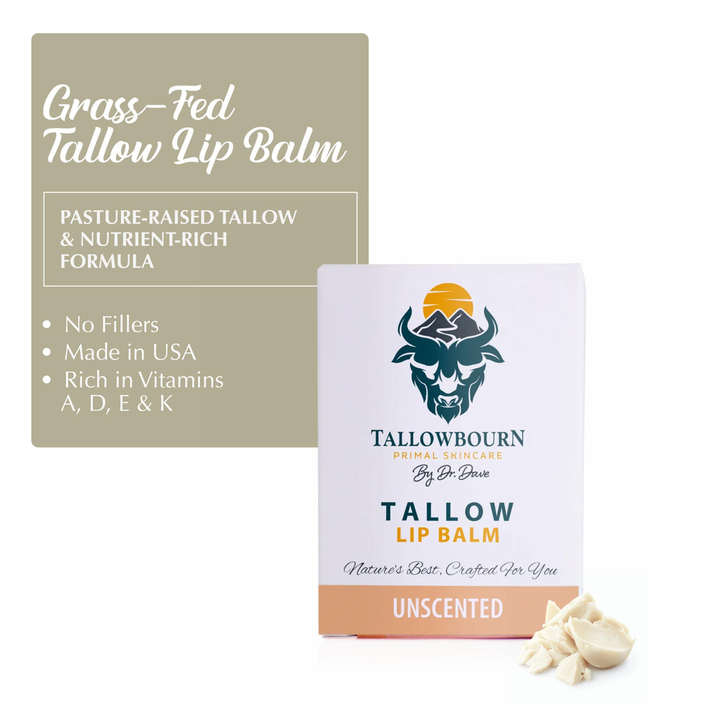 Bálsamo labial sin aroma de Tallowbourn ideal para labios sensibles.