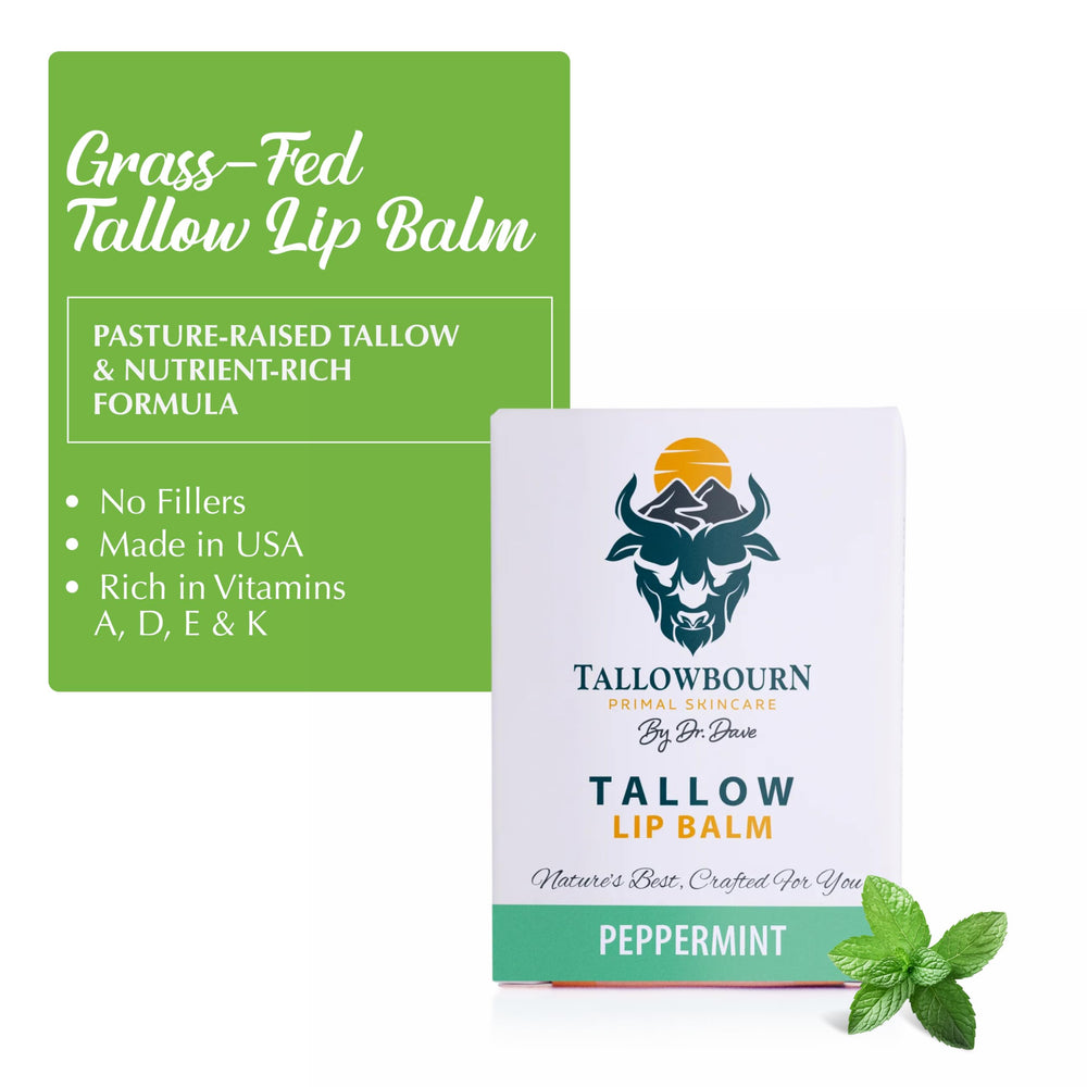 Textura cremosa del bálsamo Tallowbourn para suavizar labios.