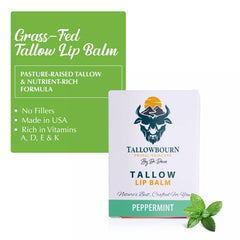 Textura cremosa del bálsamo Tallowbourn para suavizar labios.