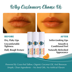 Bálsamo labial Tallowbourn con vitamina E, nutrición para labios.