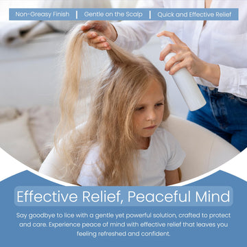 Talsen Chemicals Dimethicone Oil head-lice-treatment visual suggests safe, practical use.