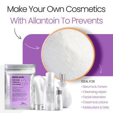 Polvo cosmético de allantoína de Talsen Chemicals, ideal para rutinas caseras.