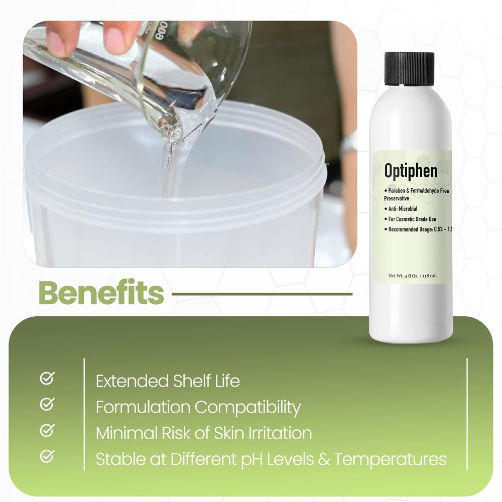 Dispensador de gotas Optiphen, dosificación precisa para formulaciones.