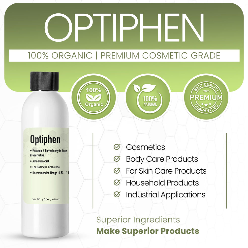 Envase 30ml Optiphen, formato práctico para lotes pequeños.