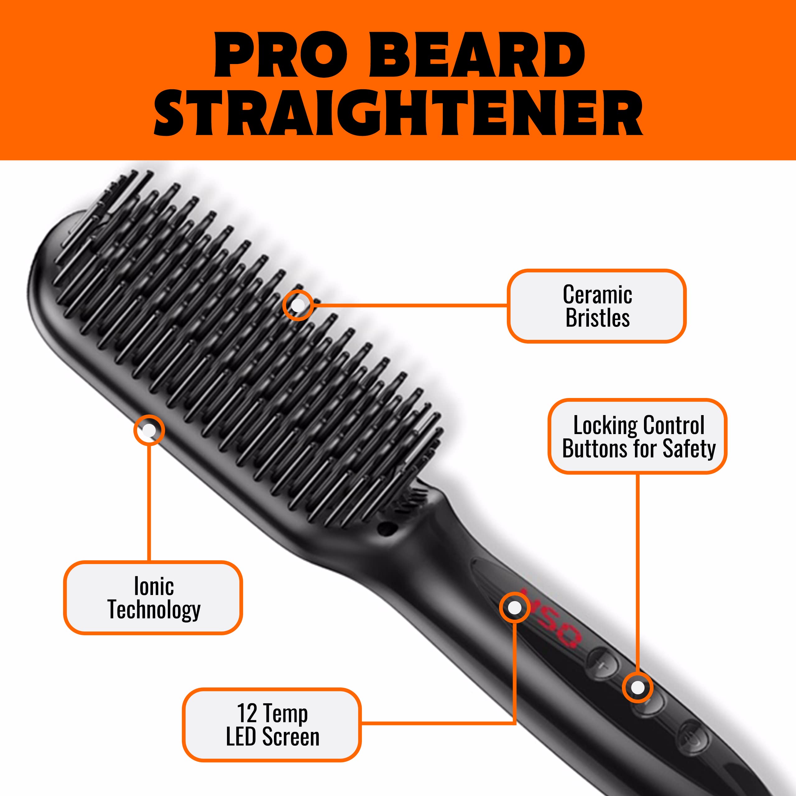 Tame The Wild Pro lisseur-barbe-pro – poignée ergonomique pour une prise en main