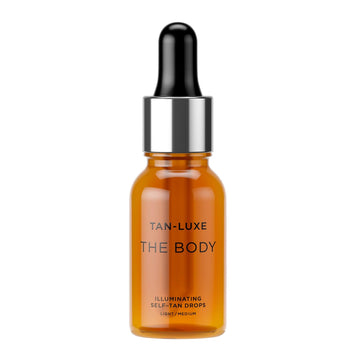 Tan-Luxe Gouttes Corps Illuminant: bouteille prête pour un glow naturel progressif.