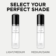 Desarrollo del tono TAN-LUXE Hydra Mousse en 4-6 horas.