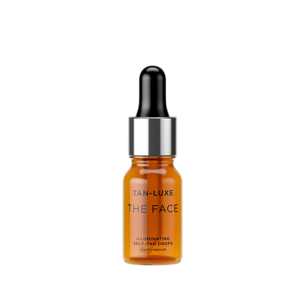 Tan-Luxe The Face frasco-10ml facilita aplicación diaria de un brillo suave.