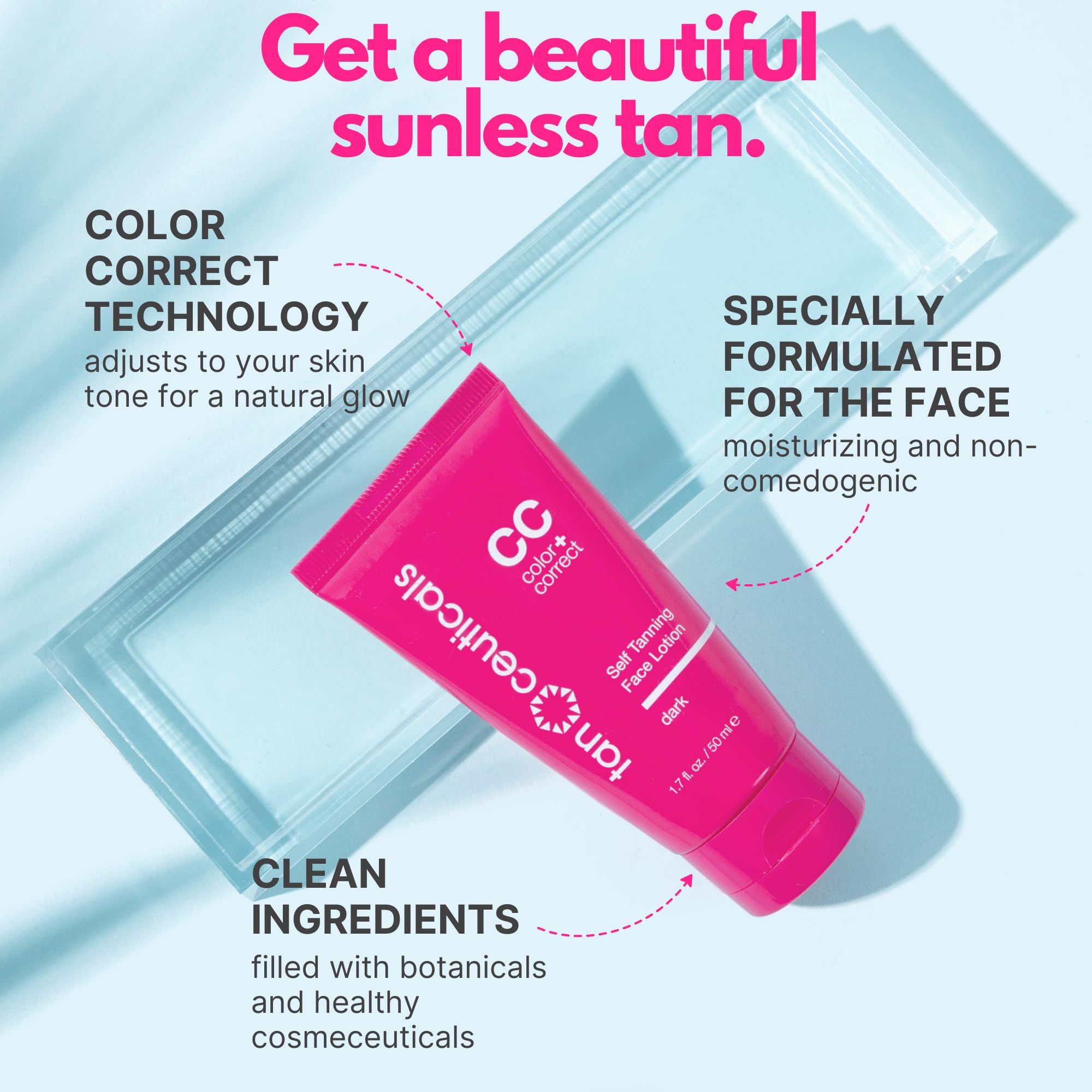 Autobronceador Facial de Tanceuticals con textura cremosa para una aplicación suave
