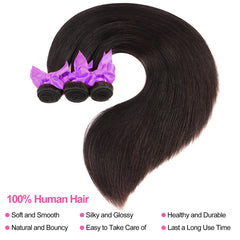 Tandovee cabello liso, 95-105 g por mechón, volumen real.
