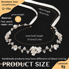 Tanfeine diadema flor con perlas: detalle artesanal para look romántico.