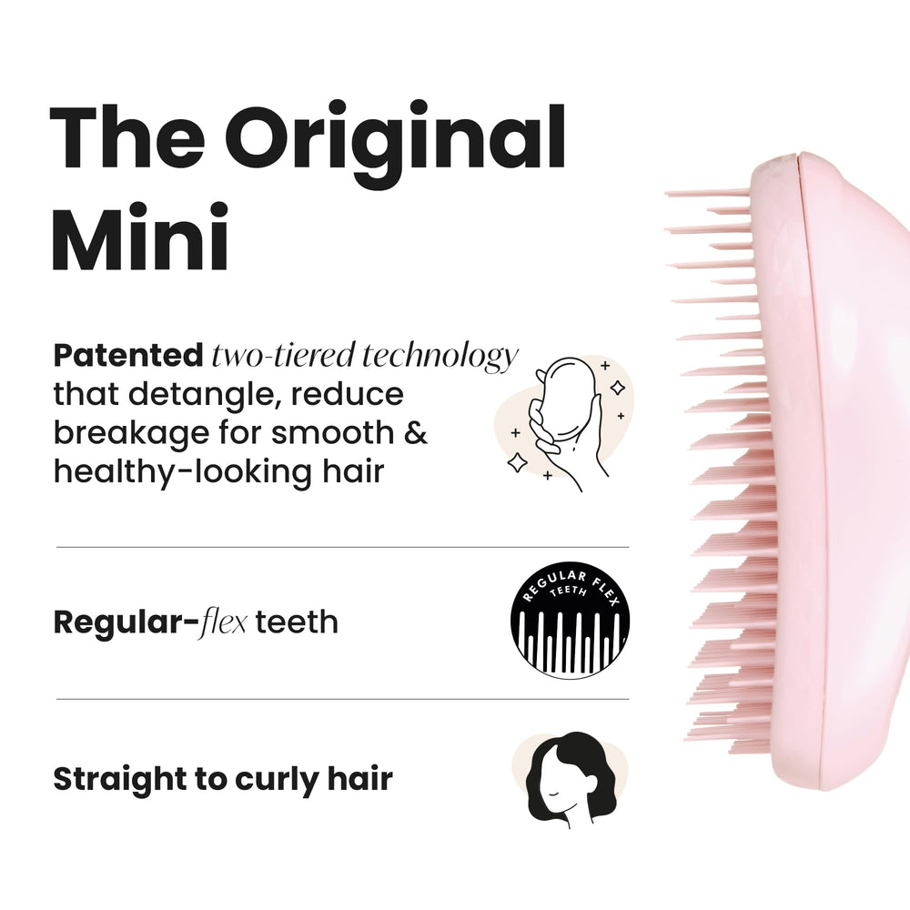 Tangle Teezer Original Detangler, cabello húmedo, facilita desenredado suave durante el peinado.