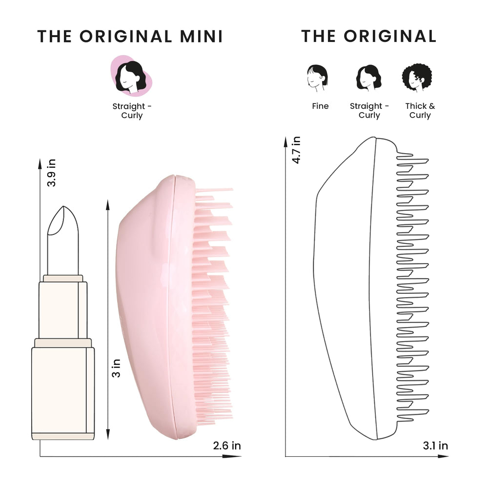 Tangle Teezer Original Detangler, cabello seco, ayuda a lograr brillo sin encrespamiento.
