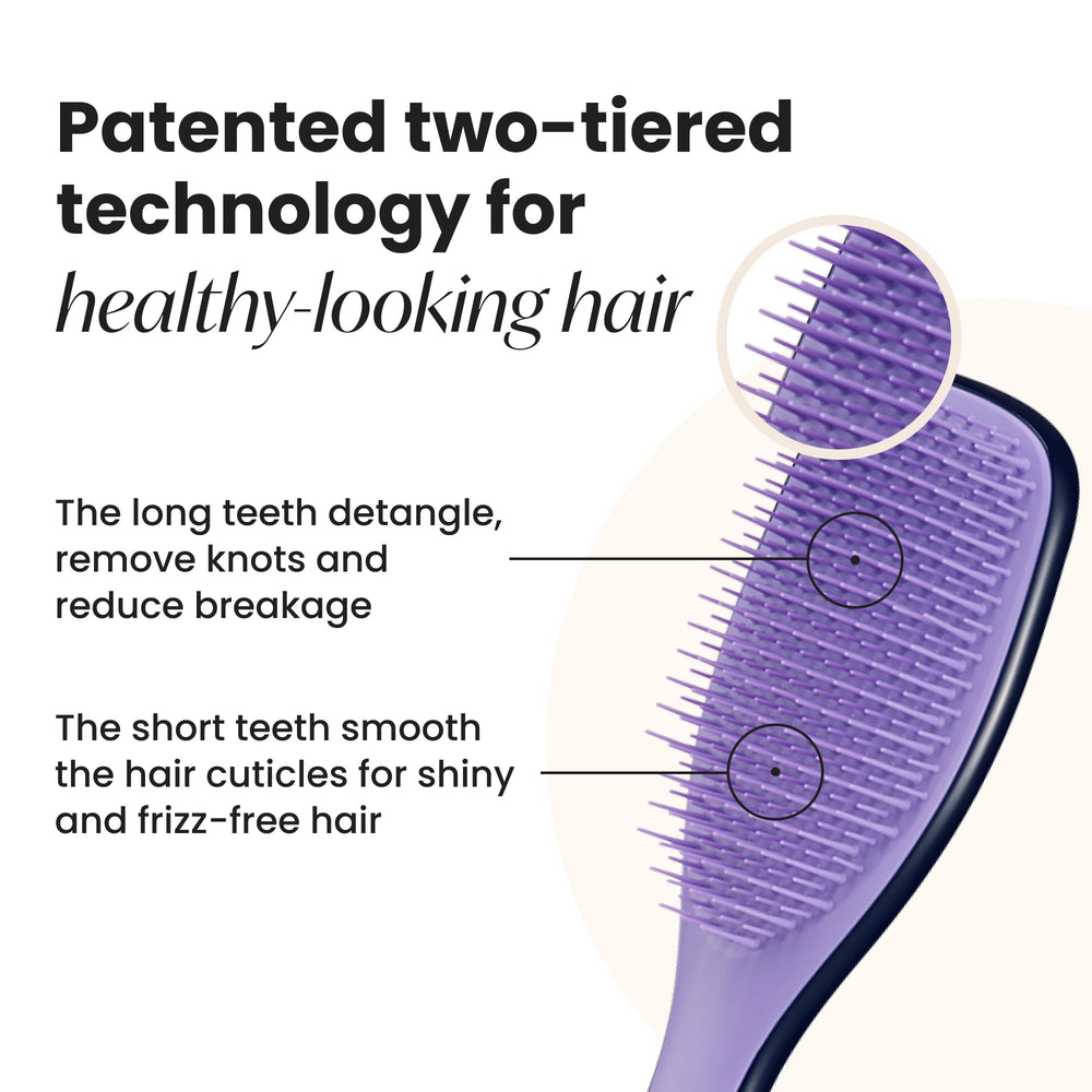 Tangle Teezer Aries con dientes largos facilita desatar nudos sin tirar.