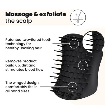Cepillo capilar Tangle Teezer masaje relajante para cuero cabelludo.