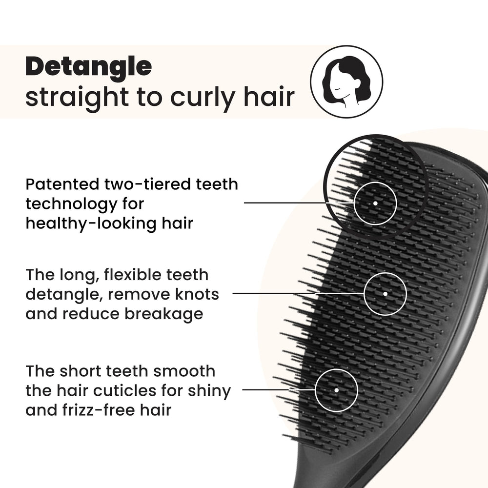 Cepillo Tangle Teezer para cabello seco reduce la fricción.