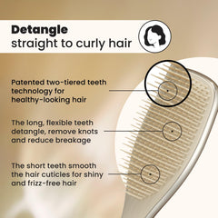 Tangle Teezer Chrome Detangler, ideal para uso en la ducha y distribución de acondicionador