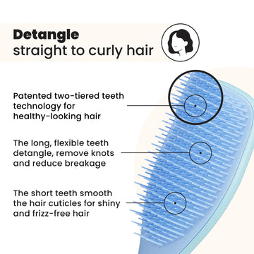 Tangle Teezer desenredante para pelo seco, evita tirones al peinar.