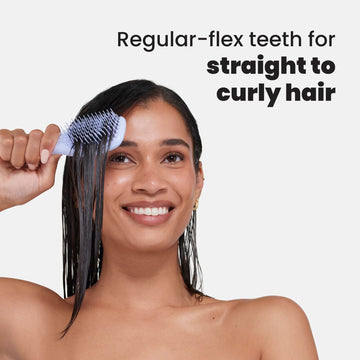 Tangle Teezer dientes cortos suavizan mechones para un acabado suave y sin encrespado.