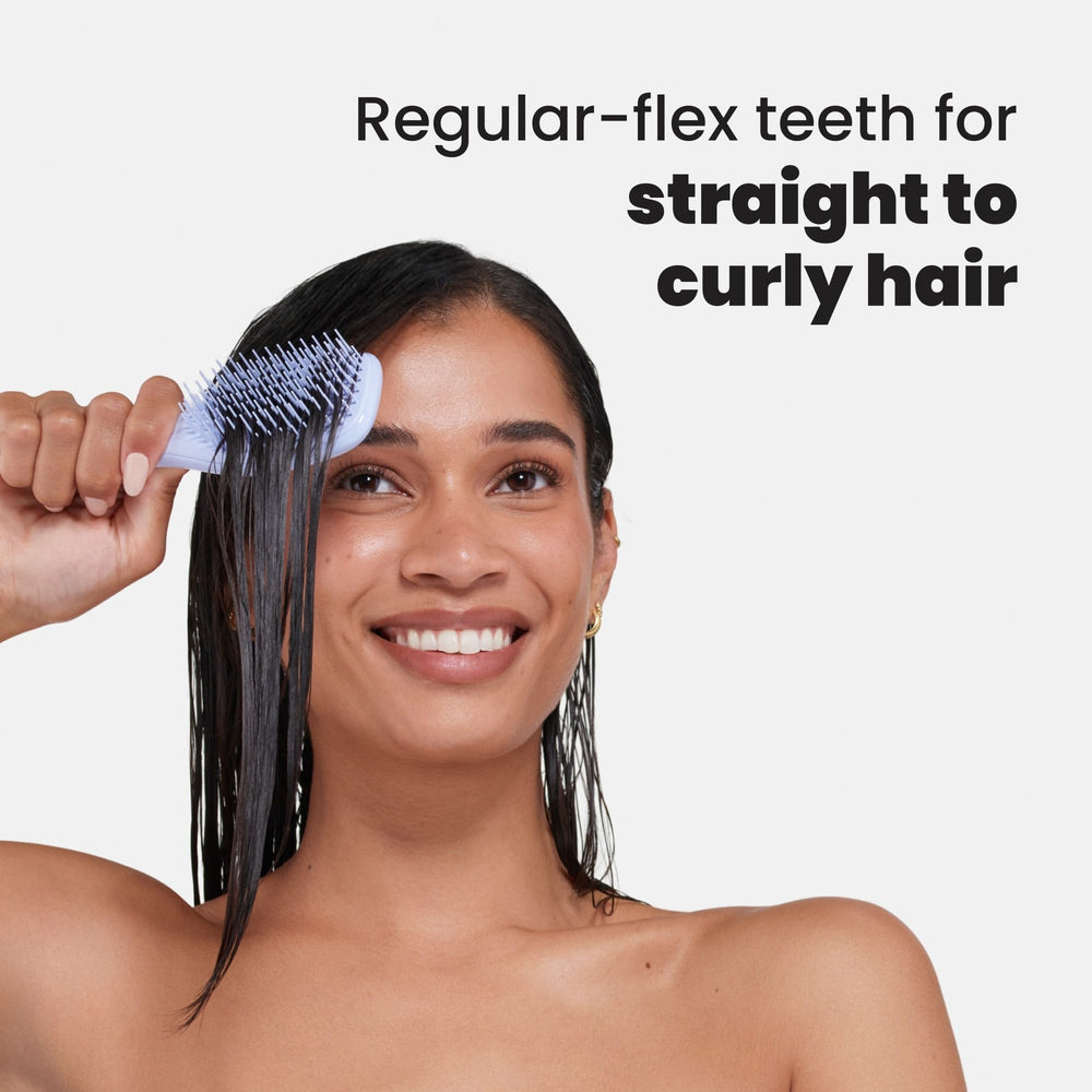 Tangle Teezer dientes cortos suavizan mechones para un acabado suave y sin encrespado.