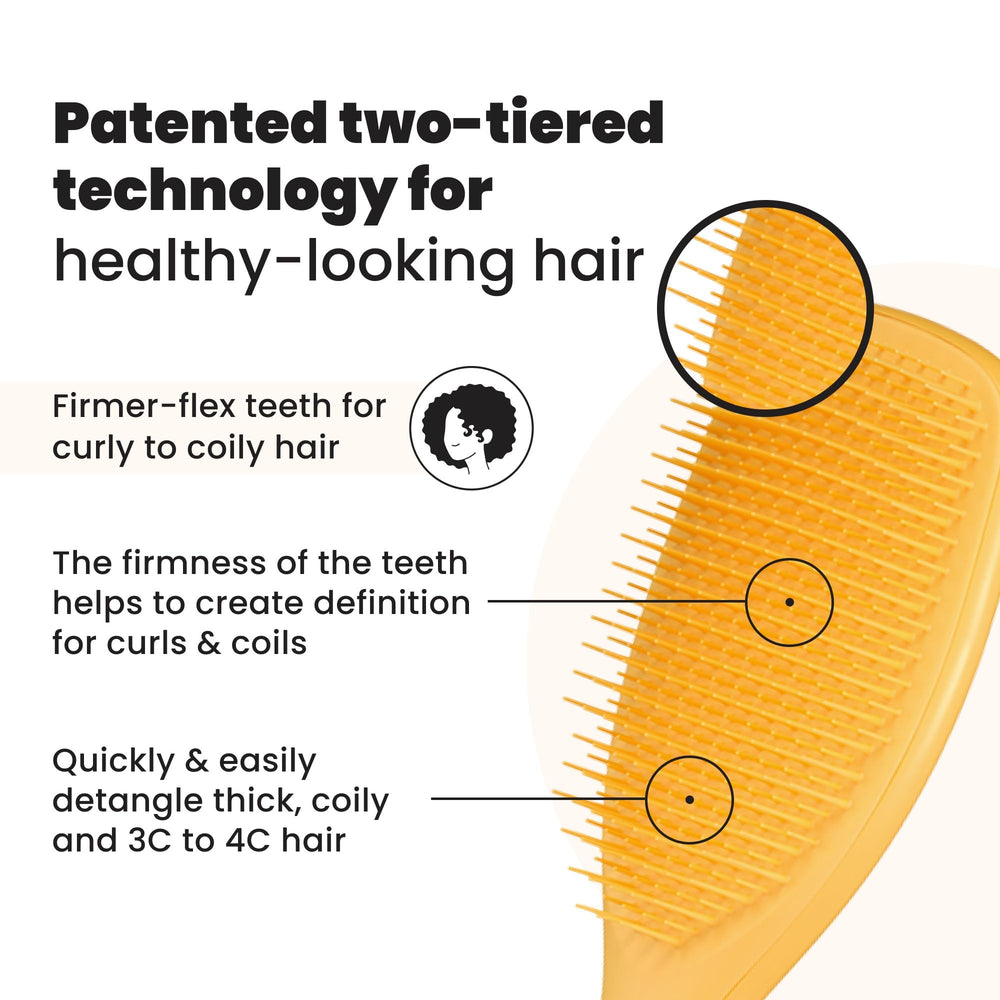 Tangle Teezer con dientes de dos niveles, reduce la fricción y controla el encrespamiento.