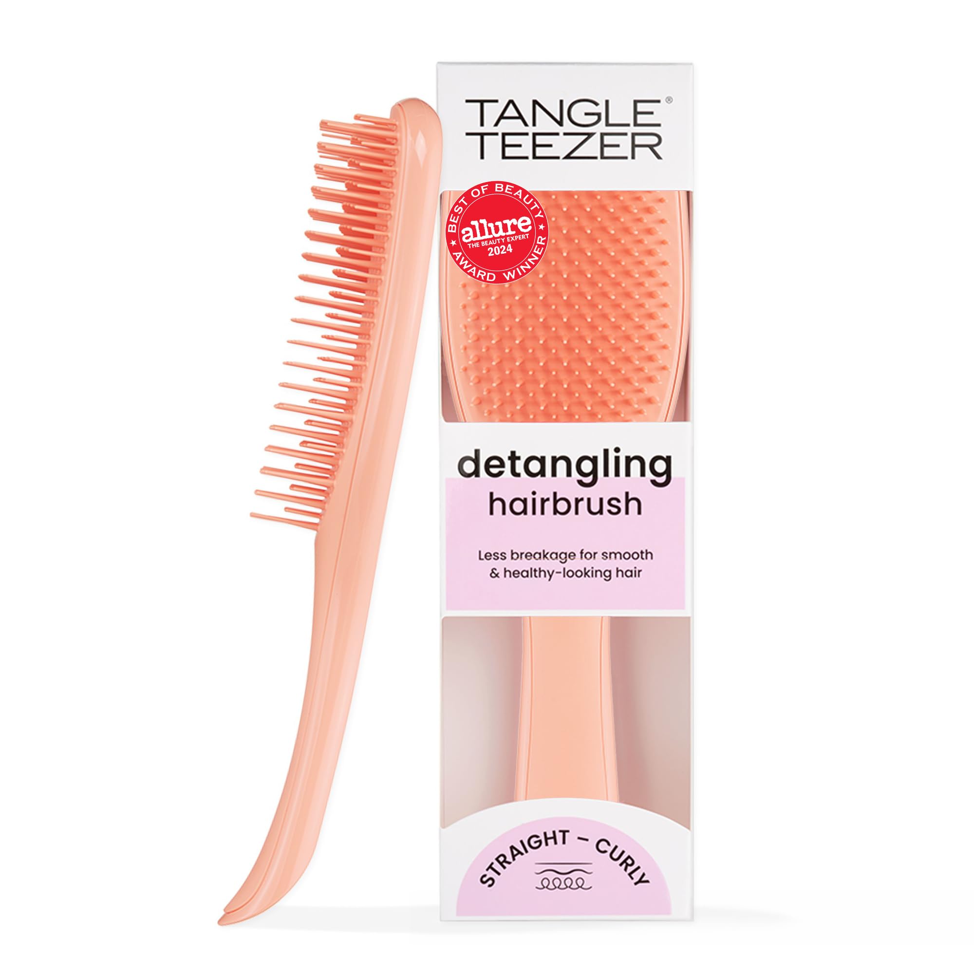 Tangle Teezer con dientes de dos niveles desenredante para cabello mojado o seco.