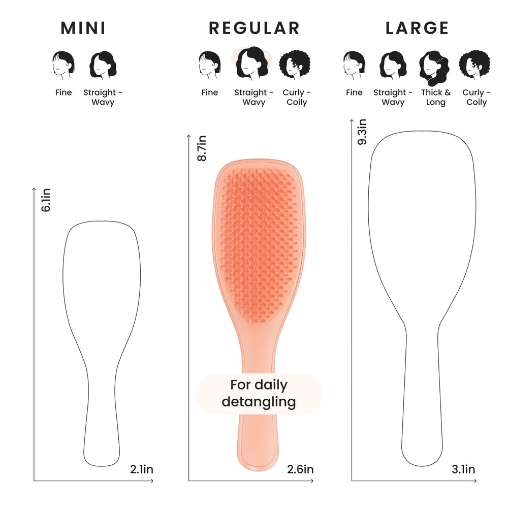 Tangle Teezer diseño patentado de dientes dos niveles para desenredar.
