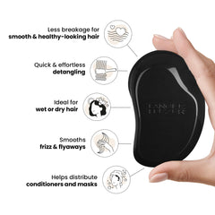 Tangle Teezer Original Detangler Panther Black dientes cortos para brillo y suavidad