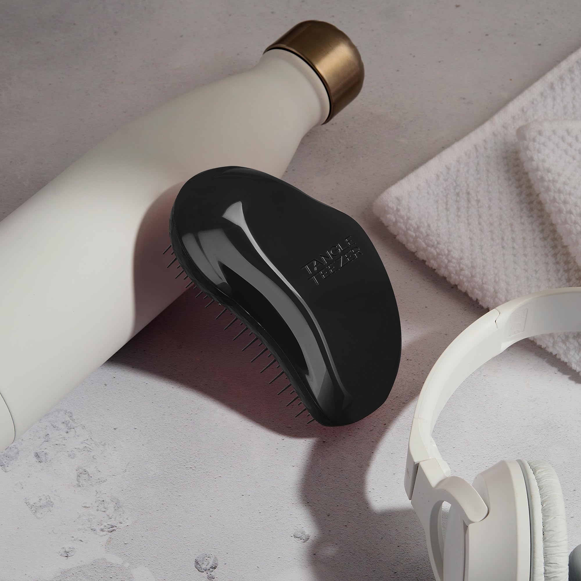 Tangle Teezer Original Detangler Panther Black diseño compacto de mano para uso cómodo