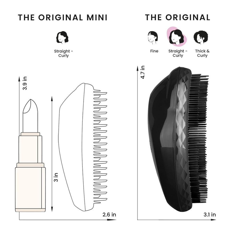 Tangle Teezer Original Detangler Panther Black empaque sostenible para menos desperdicio