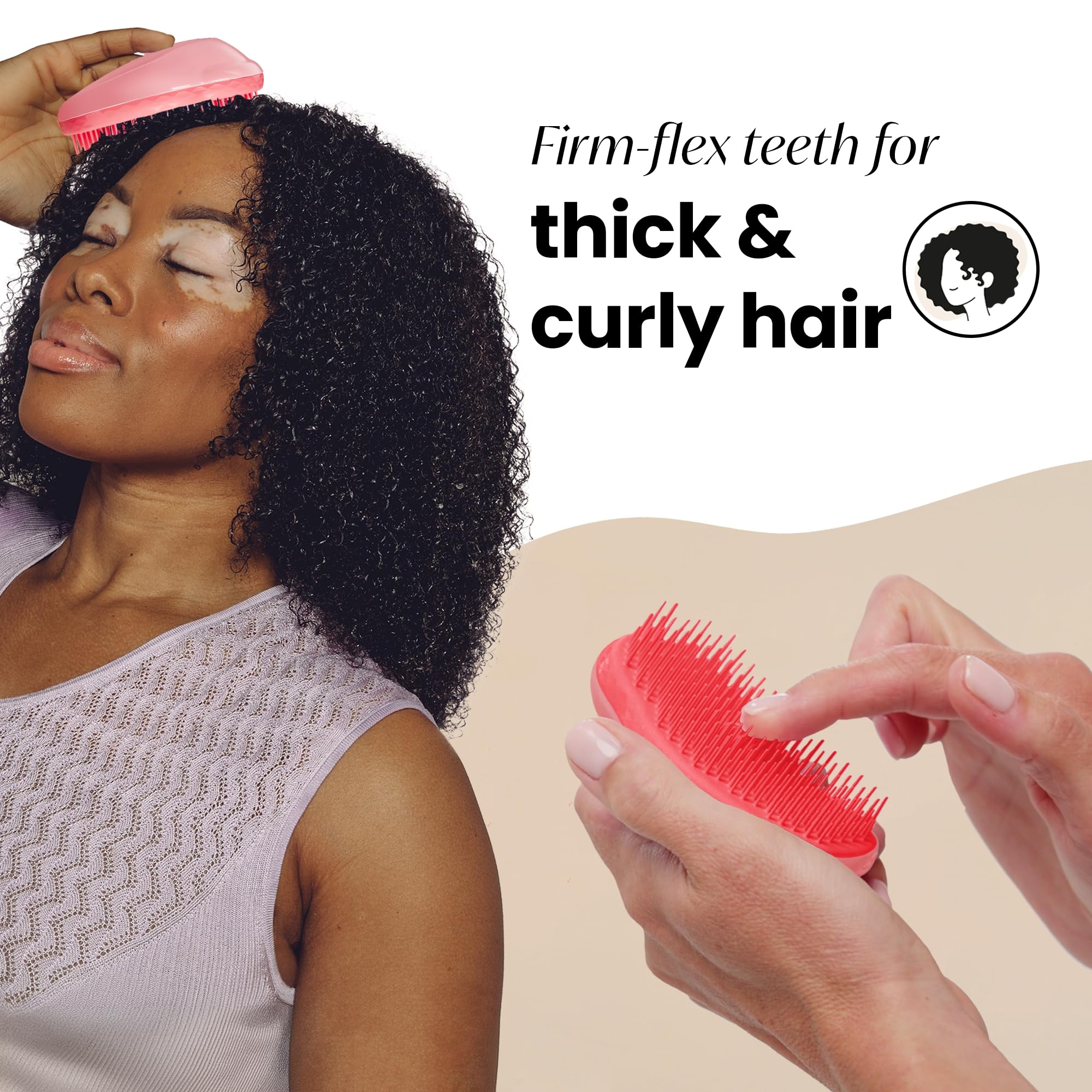 Tangle Teezer Original dientes firmes y flexibles, ideal para cabellos gruesos.