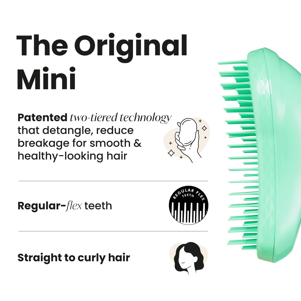Mini compacto de Tangle Teezer Original, útil y portátil para peinar en cualquier lugar.