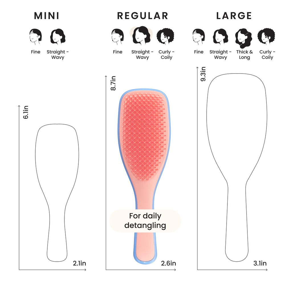 Tangle Teezer Ultimate Desenredante Apricot Blaze dientes flexibles cuidan el cuero cabelludo al peinar.