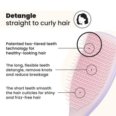 Tangle Teezer Ultimate Detangler con dientes cortos para suavizar nudos y frizz.