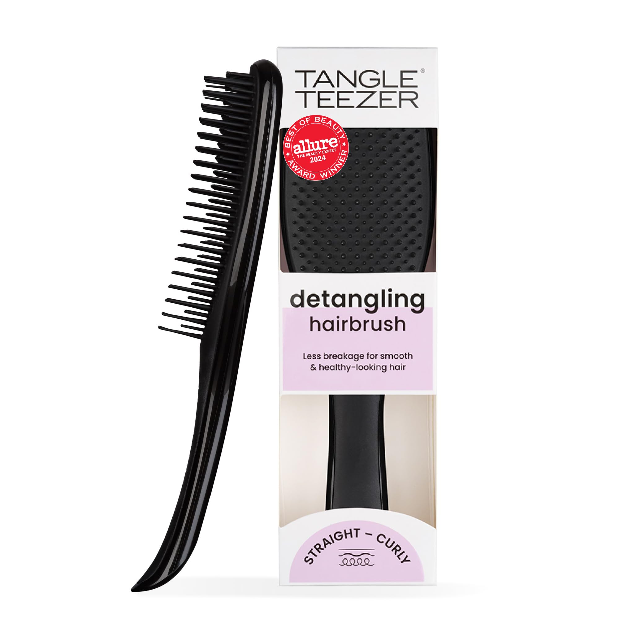 Tangle Teezer Ultimate Detangler, dientes de dos niveles, desenreda suavemente el cabello mojado.