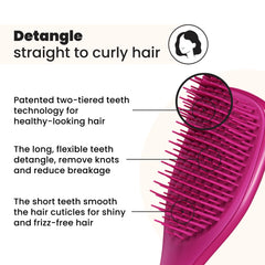 Tangle Teezer Ultimate Detangler, dientes de dos niveles para eliminar nudos con suavidad.