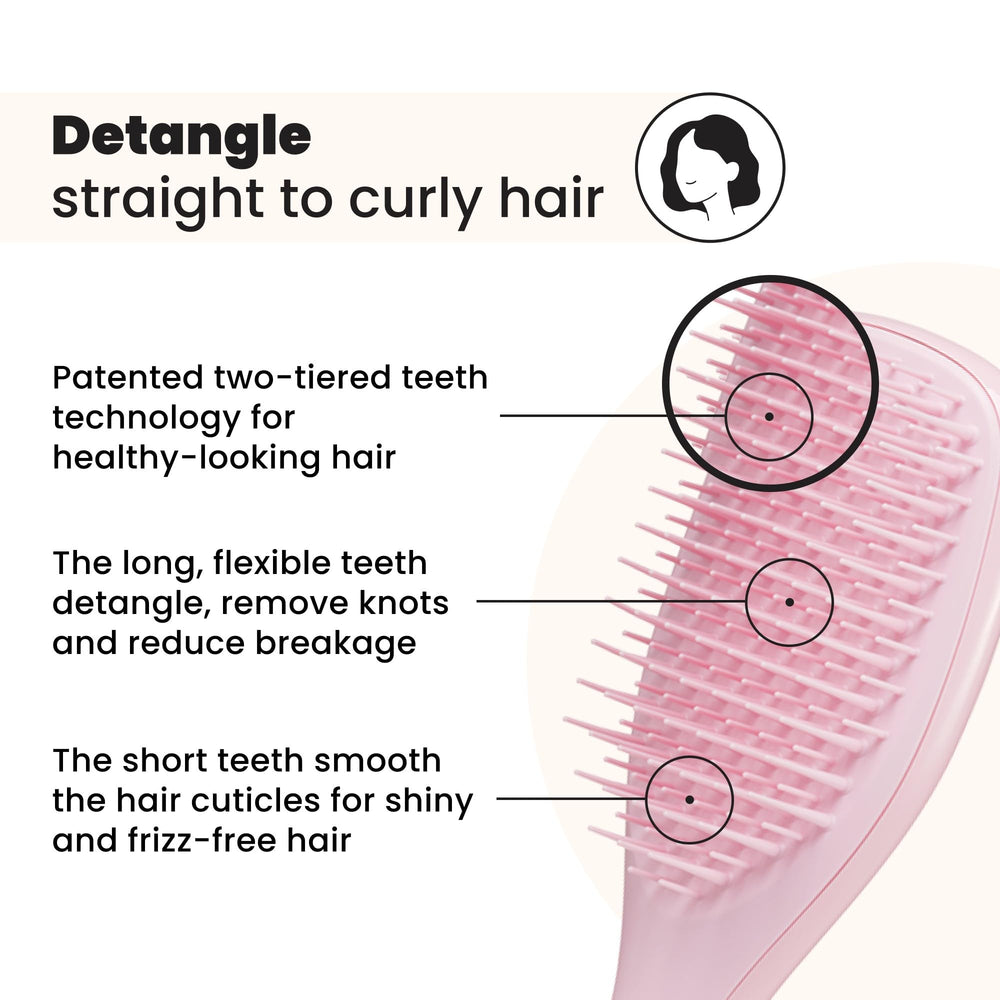 Tangle Teezer Ultimate Detangler, dientes largos y flexibles para desenredar sin tirones.