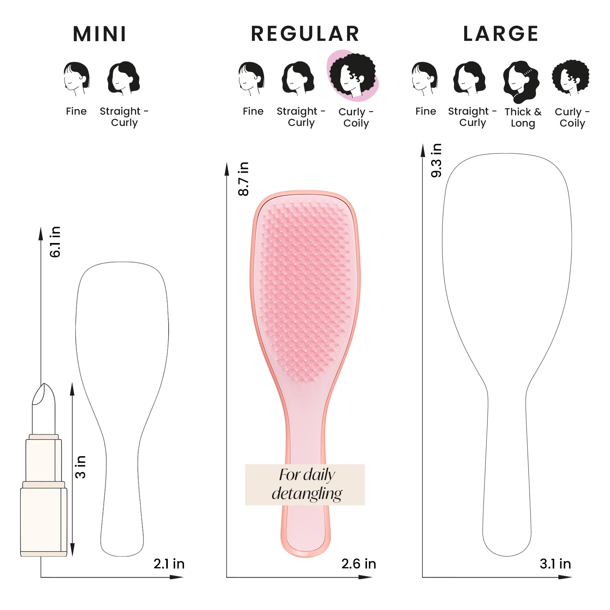 Tangle Teezer Ultimate Detangler apto para uso diario con productos capilares
