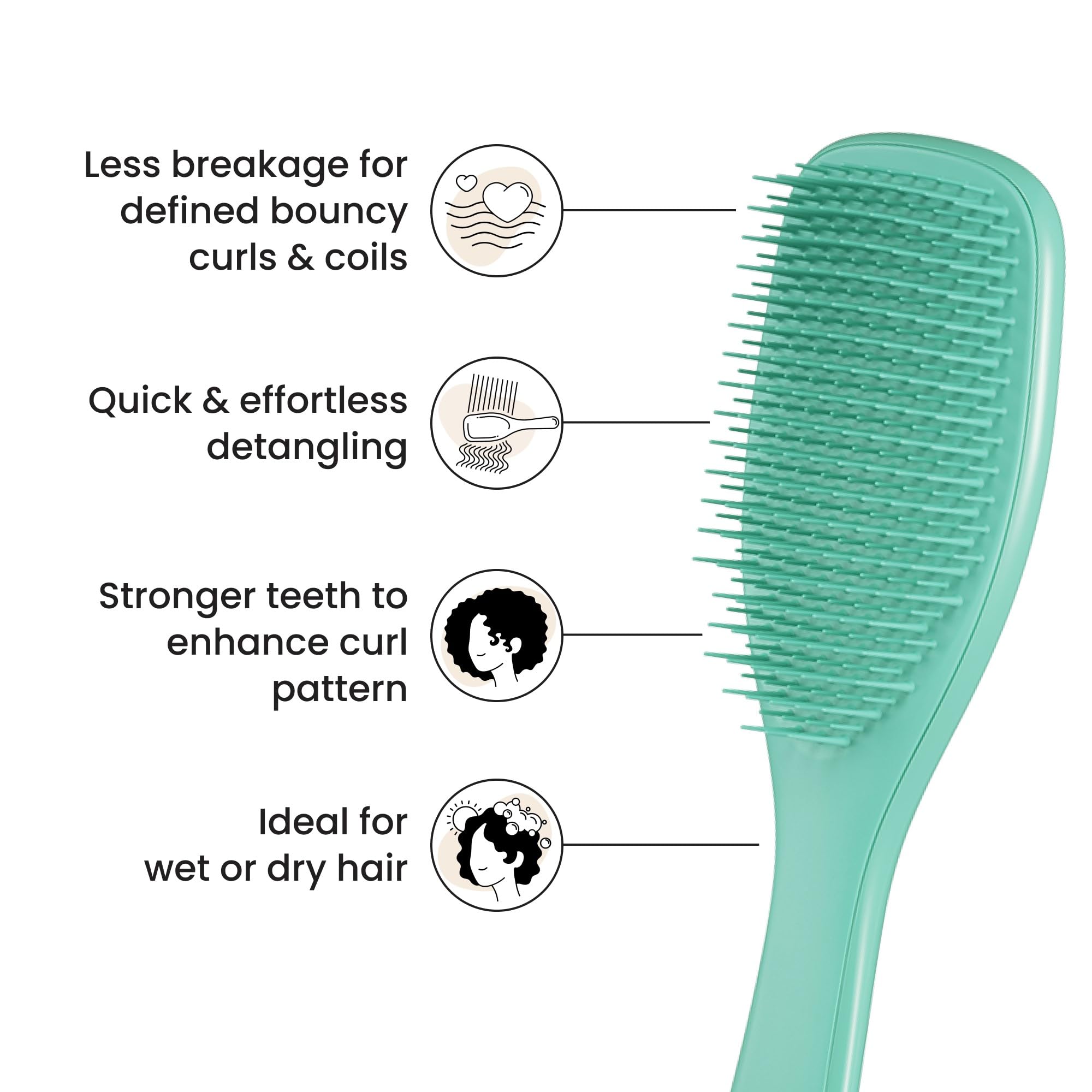 Tangle Teezer Ultimate Detangler, quiebre reducido al peinar húmedo o seco.