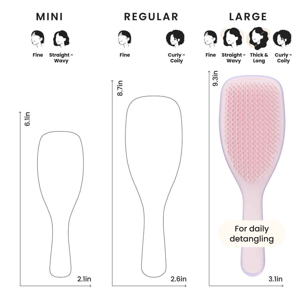 Tangle Teezer Ultimate Detangler para uso en ducha, desenreda sin esfuerzo.