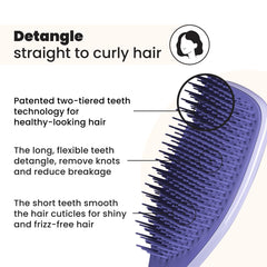 Tecnología de dientes de dos niveles de Tangle Teezer facilita desenredar y suavizar sin frizz.