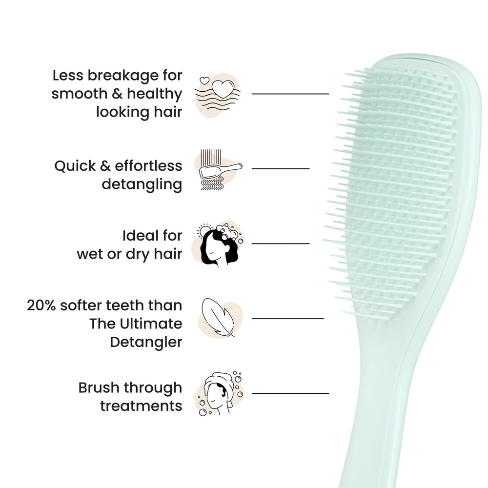 Desenredado en húmedo o seco con Tangle Teezer para cabello más suave.