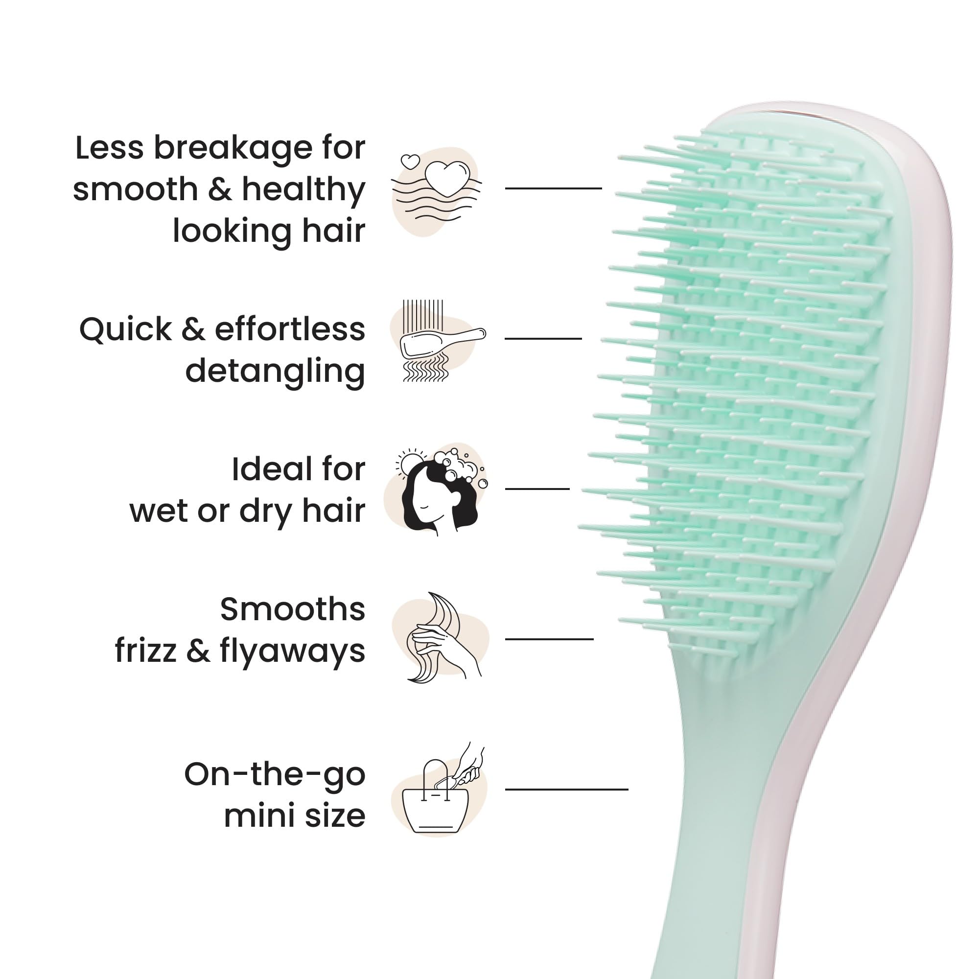 Tangle Teezer: dientes cortos y suaves para alisar.