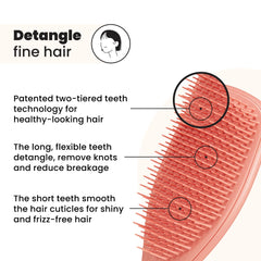 Cepillo Tangle Teezer dientes dos niveles desenreda sin tirar.