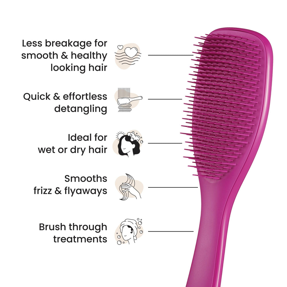Tangle Teezer dientes largos y cortos deshacen nudos con delicadeza.