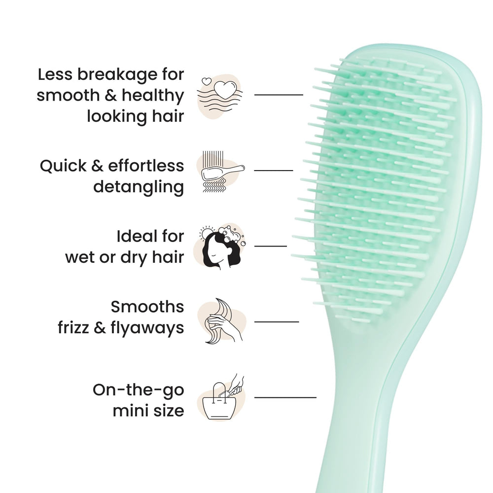 Tangle Teezer dientes suaves, desenreda cabello mojado o seco sin tirar.