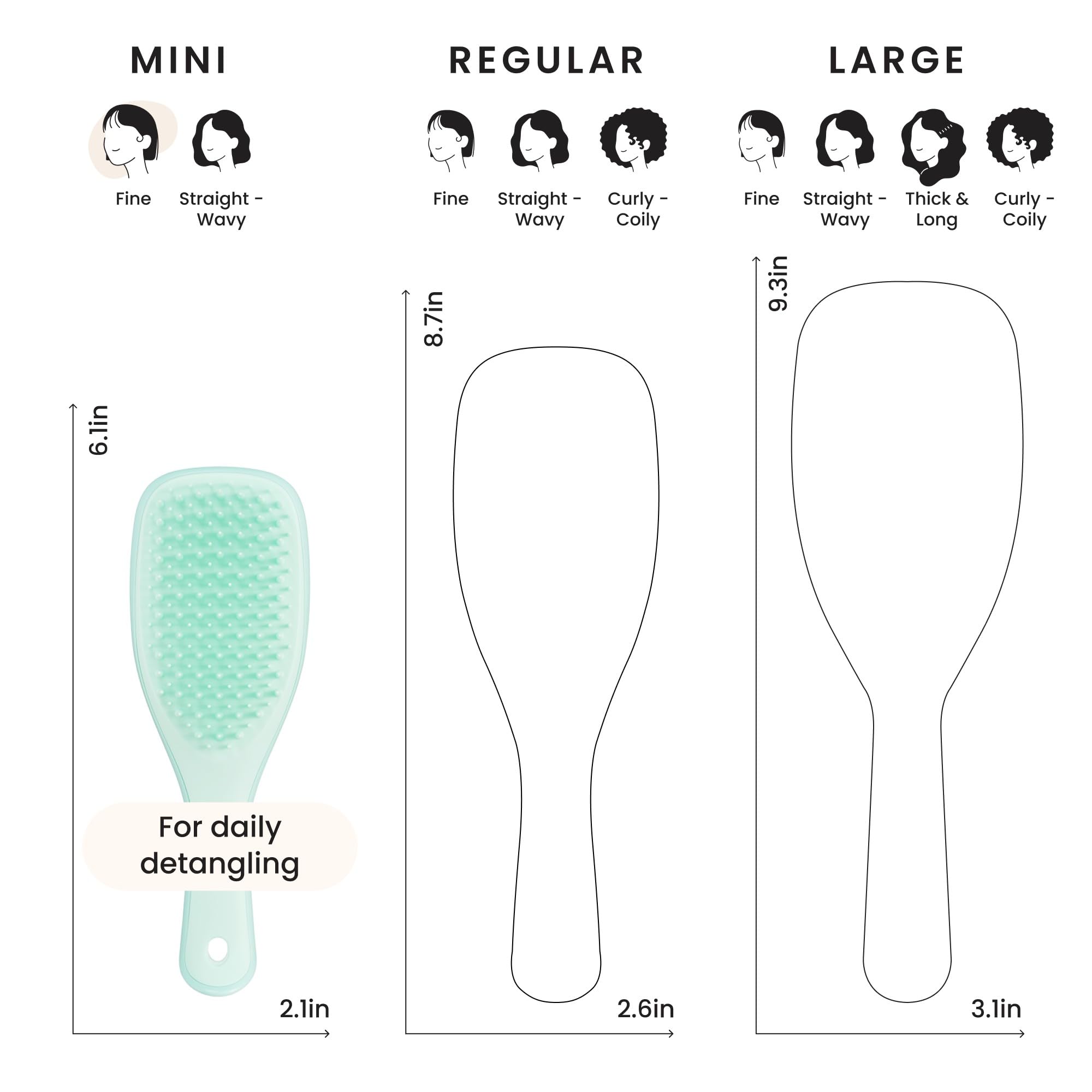 Tangle Teezer diseño compacto, cómodo para bolsos y salidas diarias.